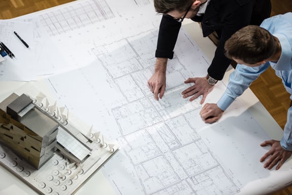 Truss manufacturer going over project
